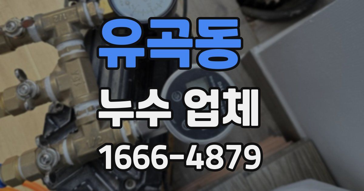 유곡동 누수 업체