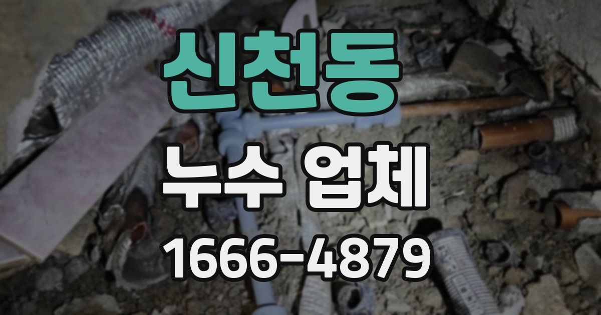 신천동 누수 업체