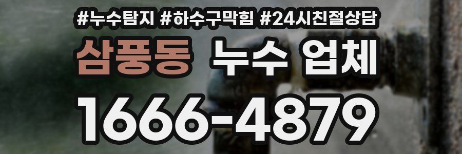 삼풍동 누수 업체