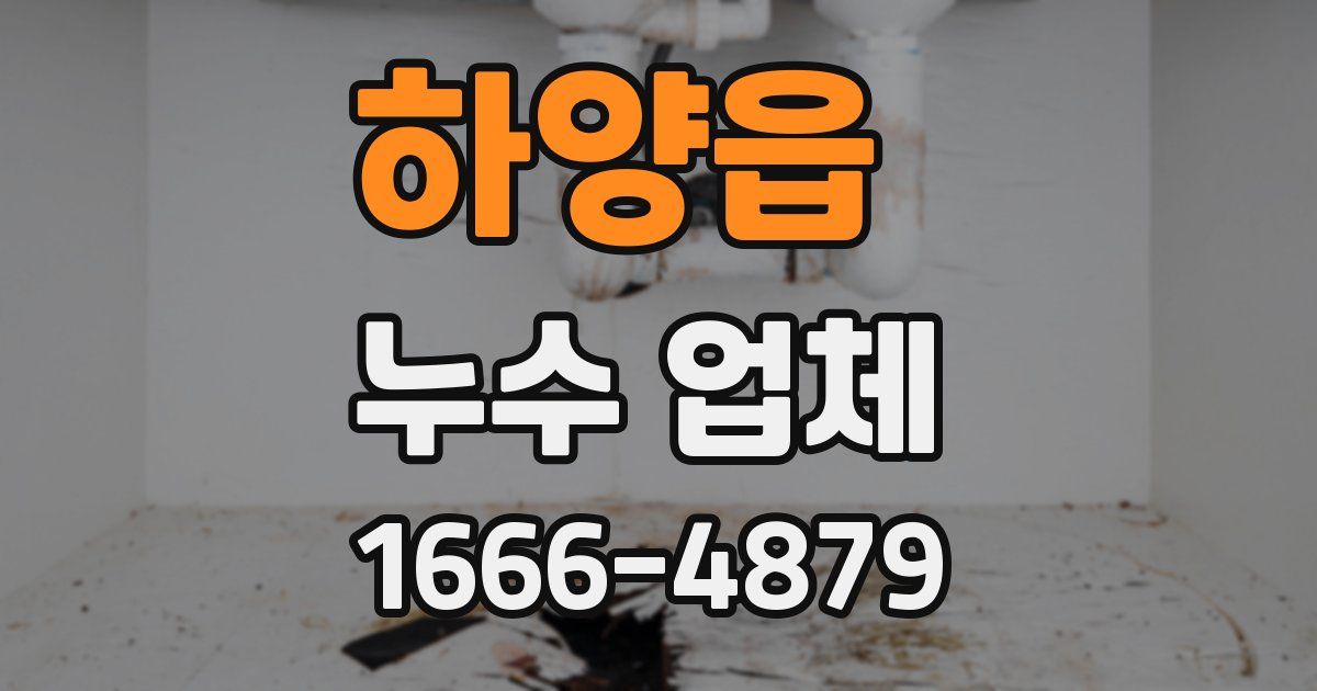 하양읍 누수 업체