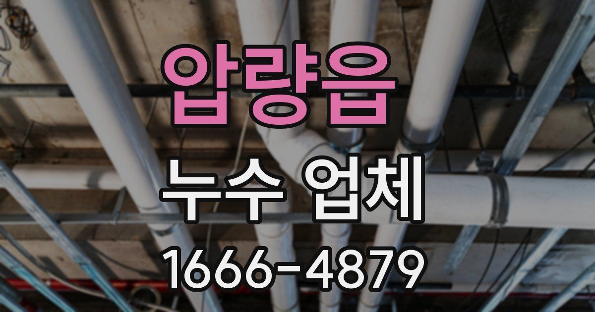 압량읍 누수 업체