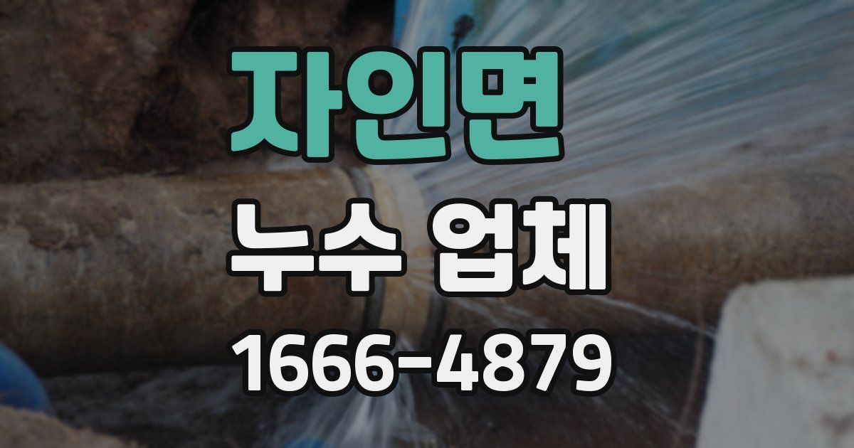 자인면 누수 업체