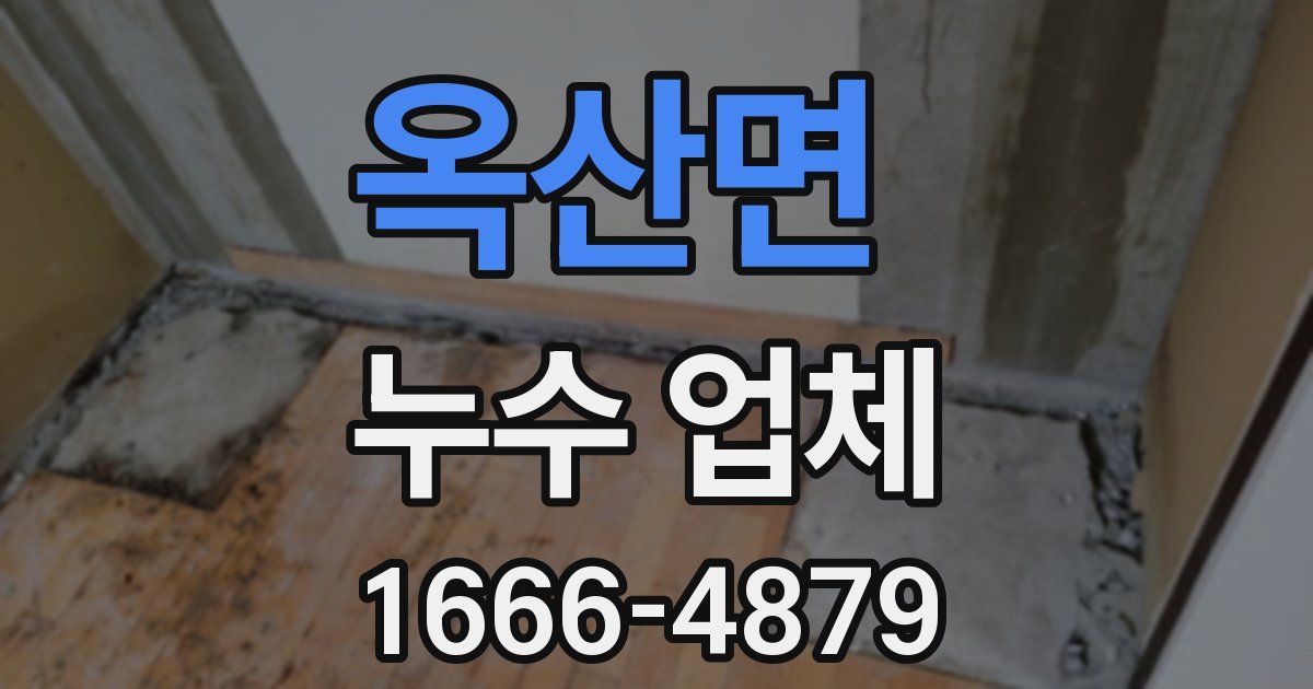 옥산면 누수 업체