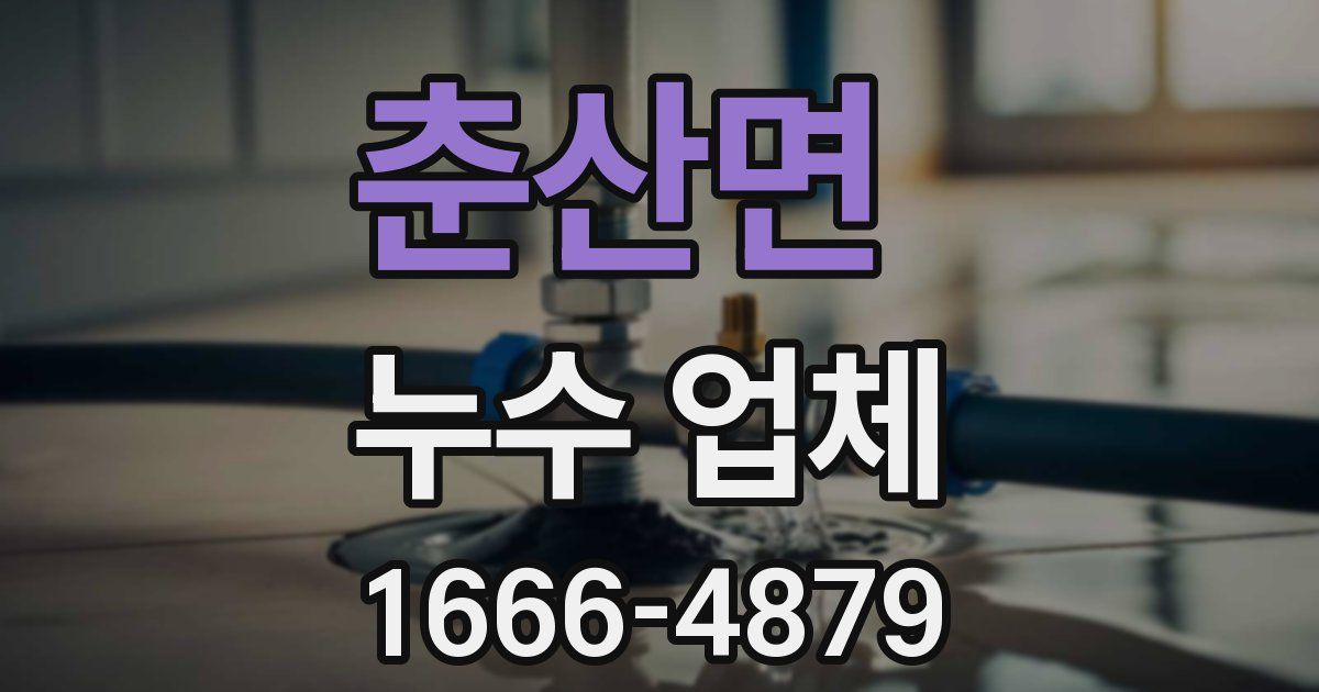 춘산면 누수 업체