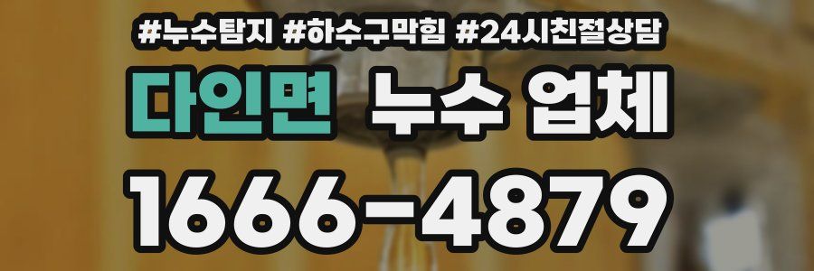 다인면 누수 업체