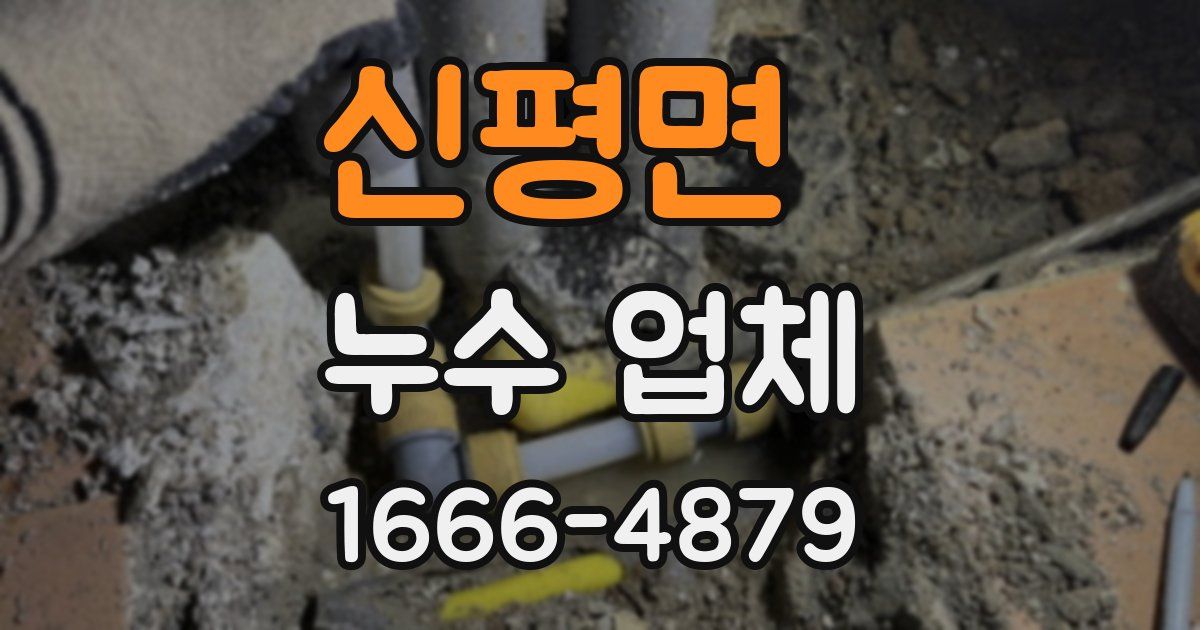 신평면 누수 업체