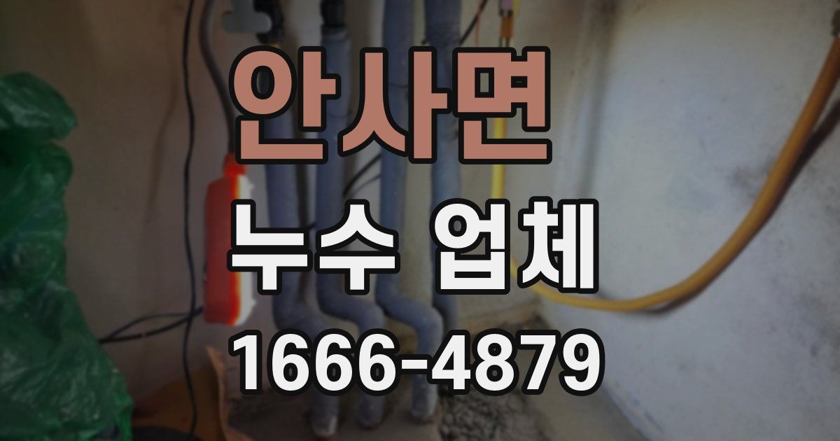 안사면 누수 업체