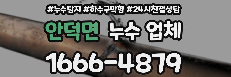 안덕면 누수 업체