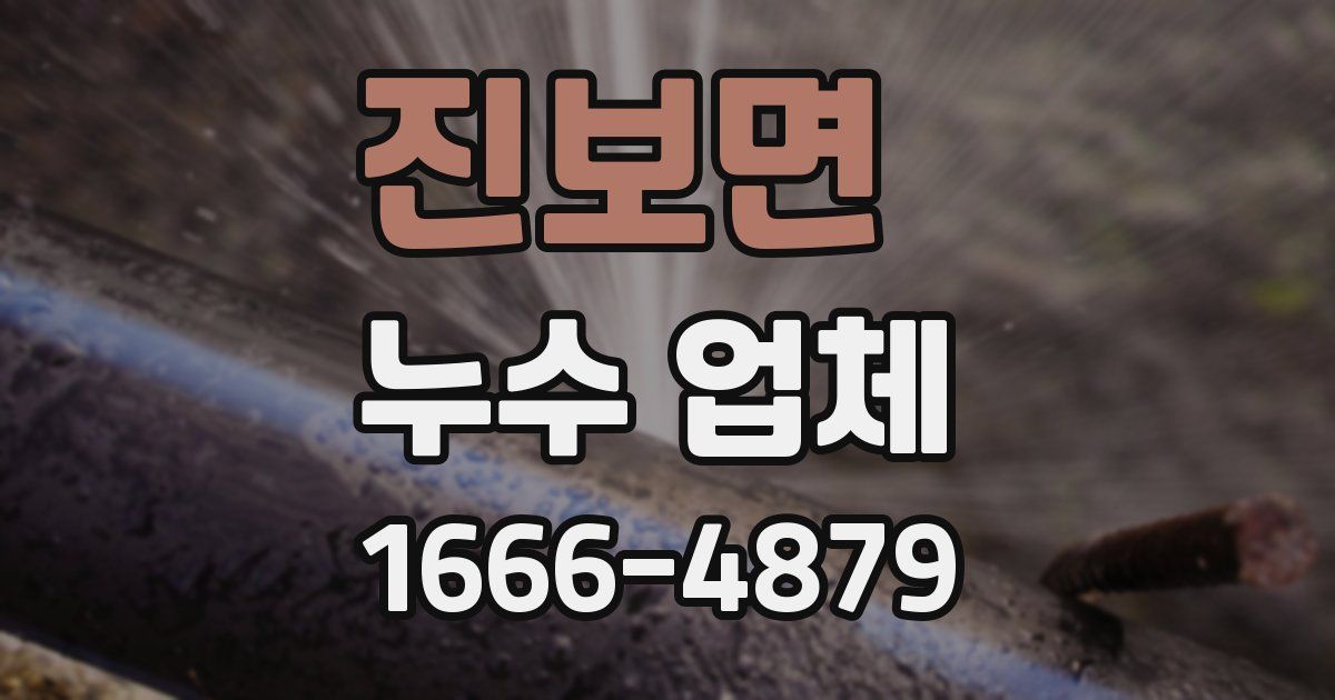 진보면 누수 업체
