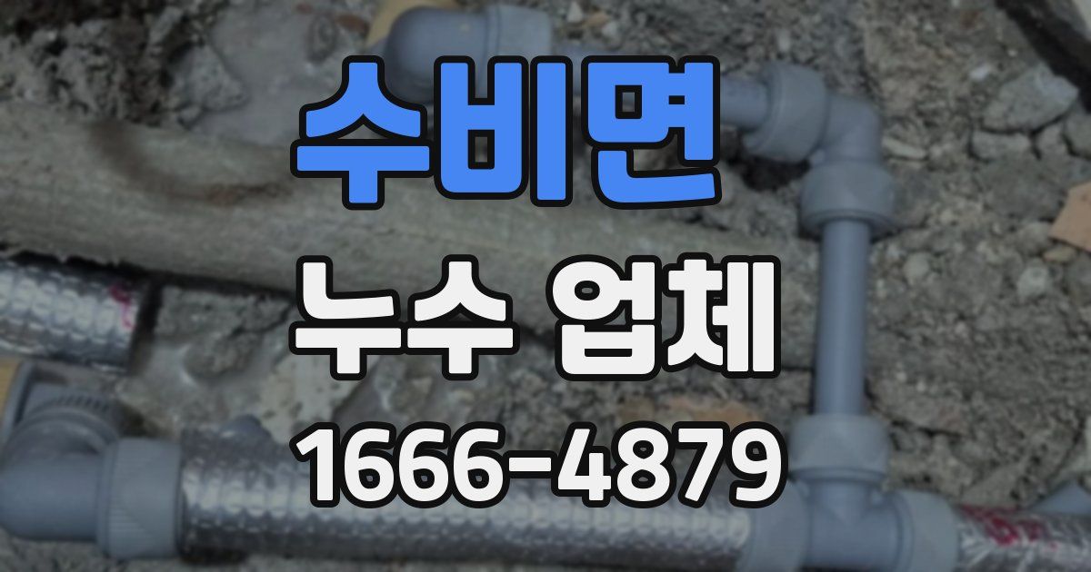 수비면 누수 업체