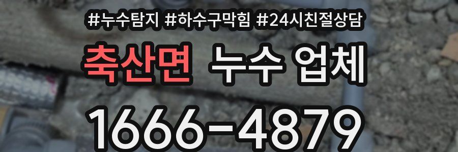 축산면 누수 업체