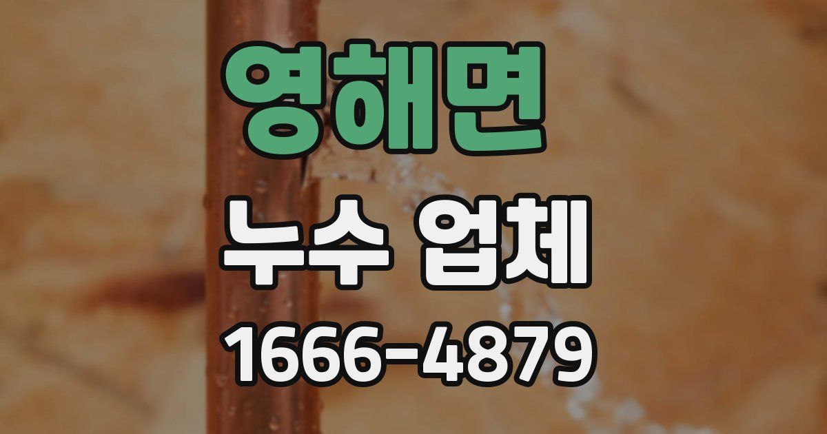 영해면 누수 업체
