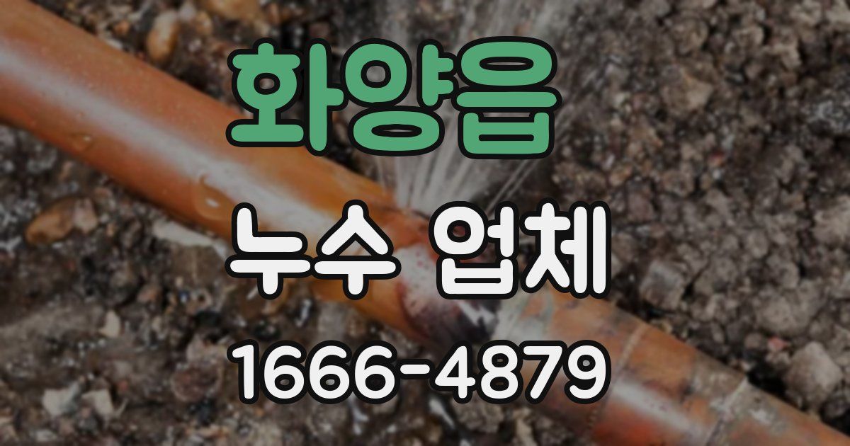 화양읍 누수 업체