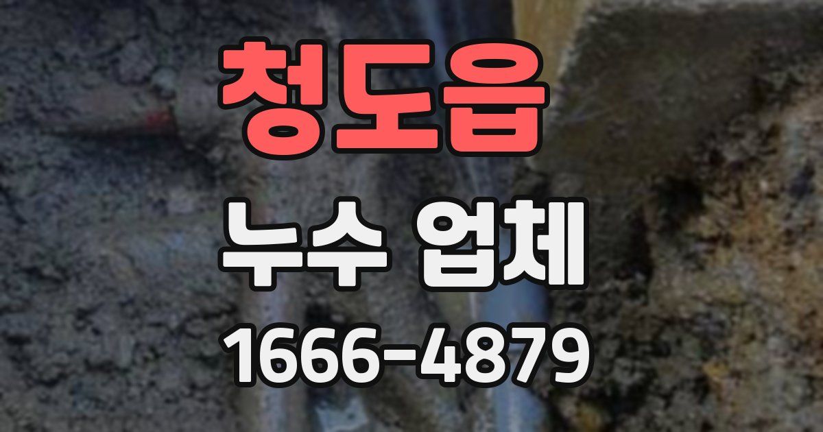 청도읍 누수 업체