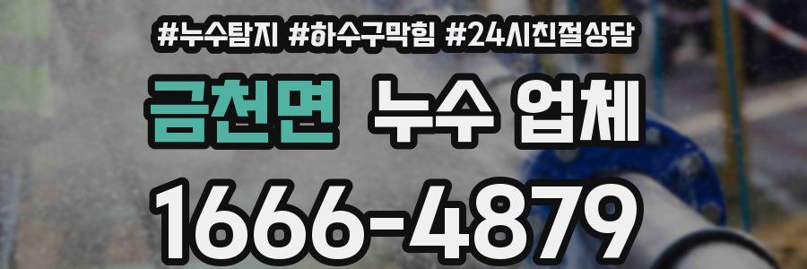 금천면 누수 업체