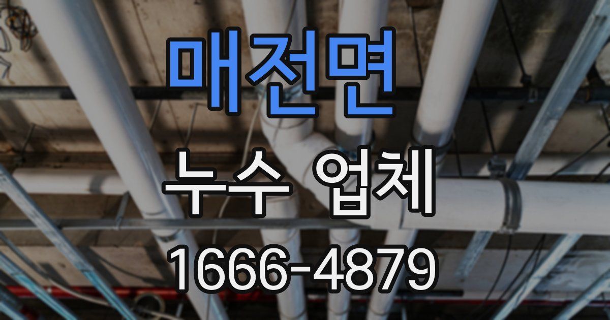 매전면 누수 업체