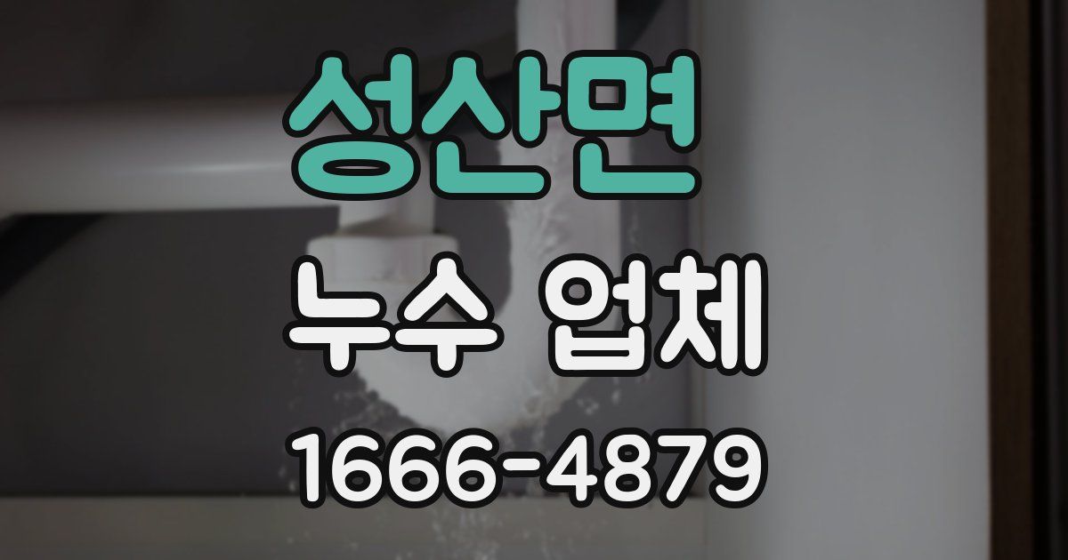 성산면 누수 업체