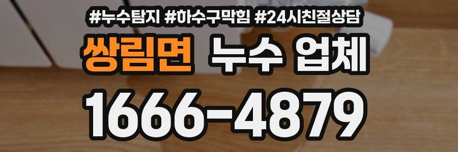 쌍림면 누수 업체