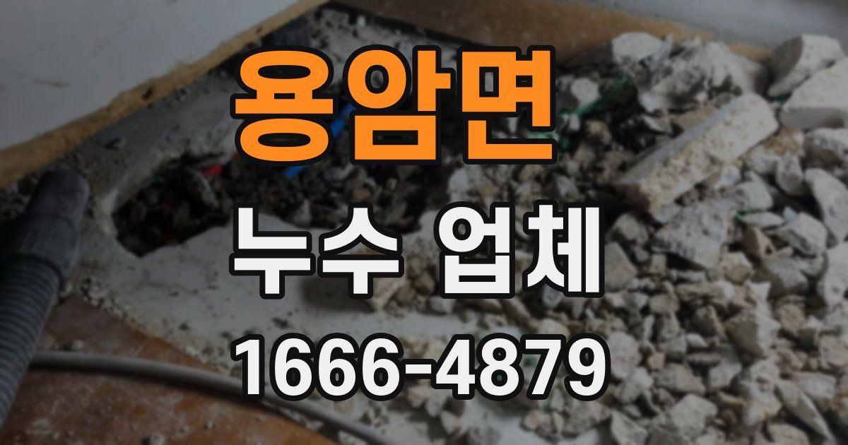 용암면 누수 업체