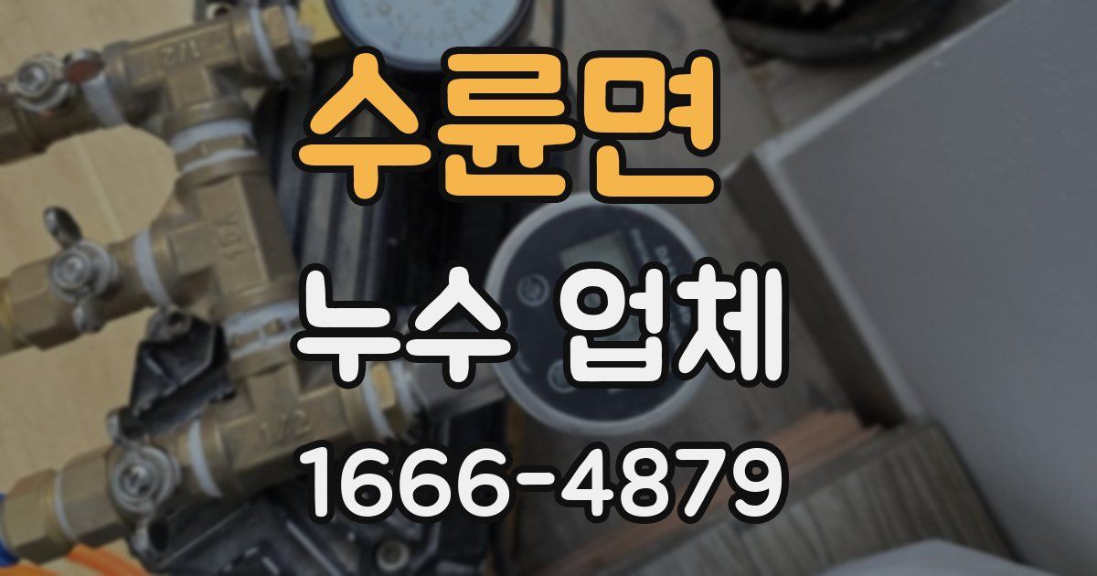 수륜면 누수 업체