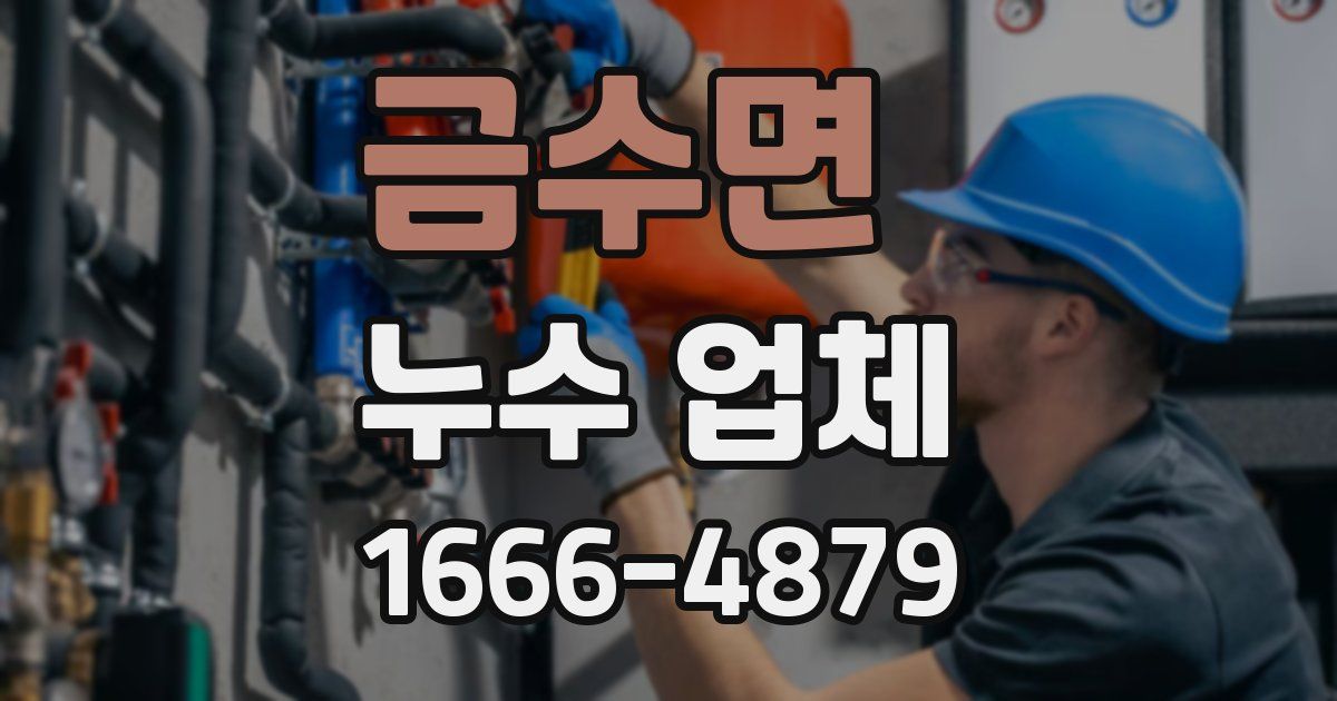 금수면 누수 업체