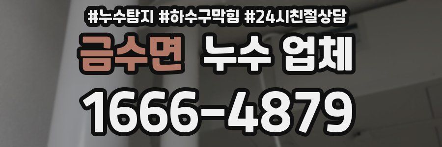 금수면 누수 업체