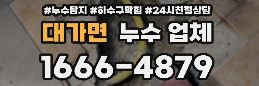 대가면 누수 업체