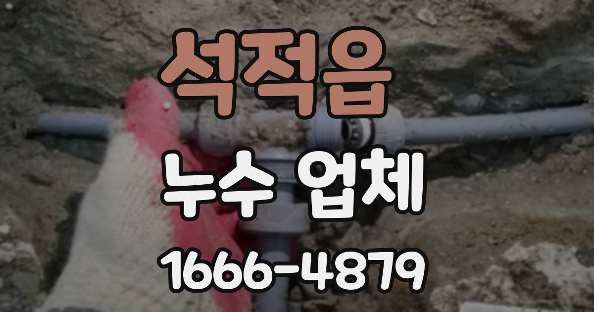 석적읍 누수 업체