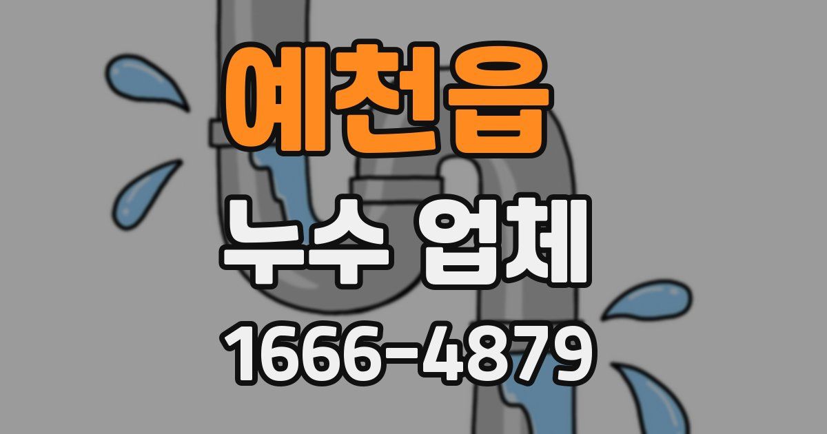 예천읍 누수 업체