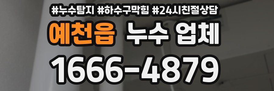 예천읍 누수 업체