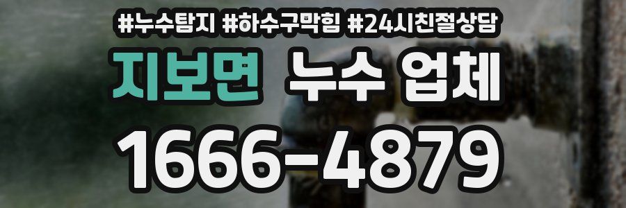 지보면 누수 업체