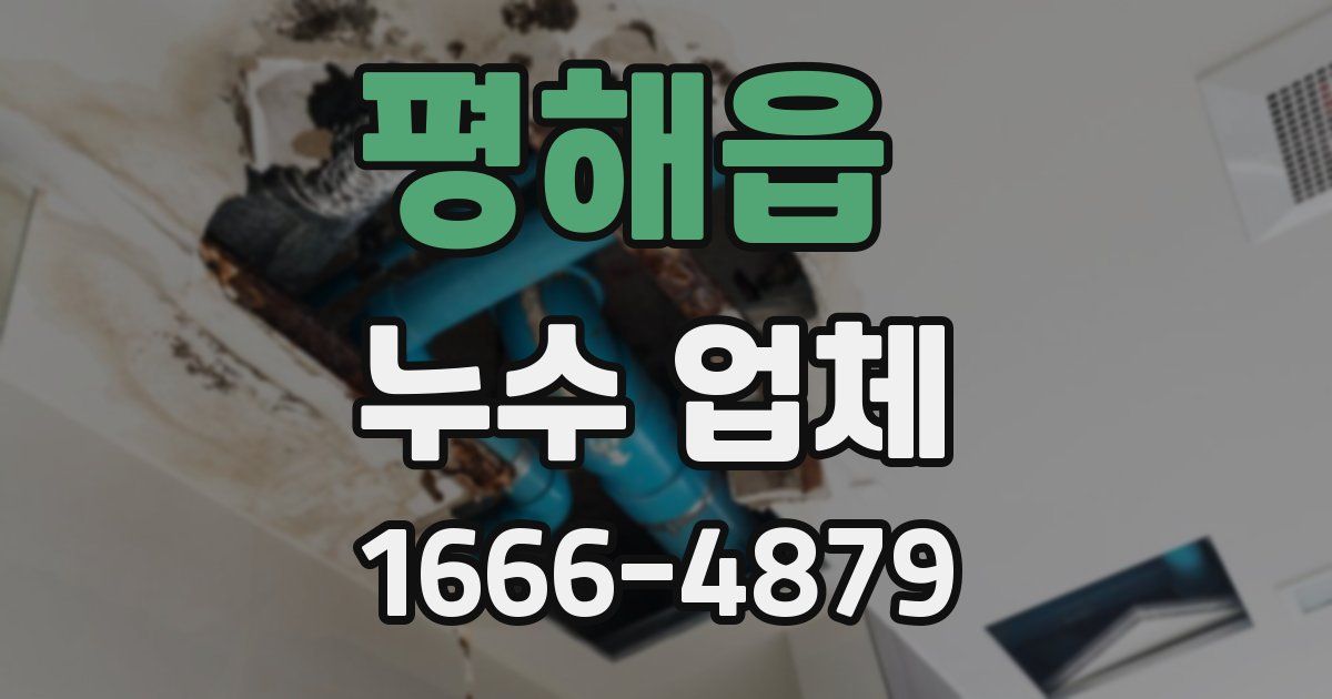 평해읍 누수 업체