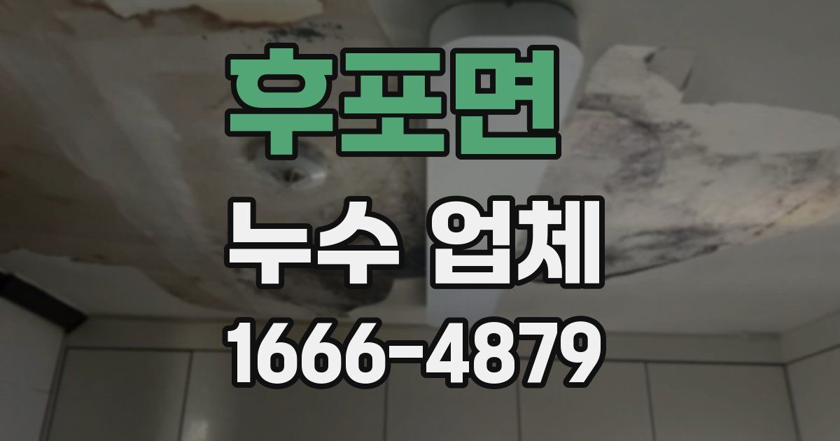 후포면 누수 업체
