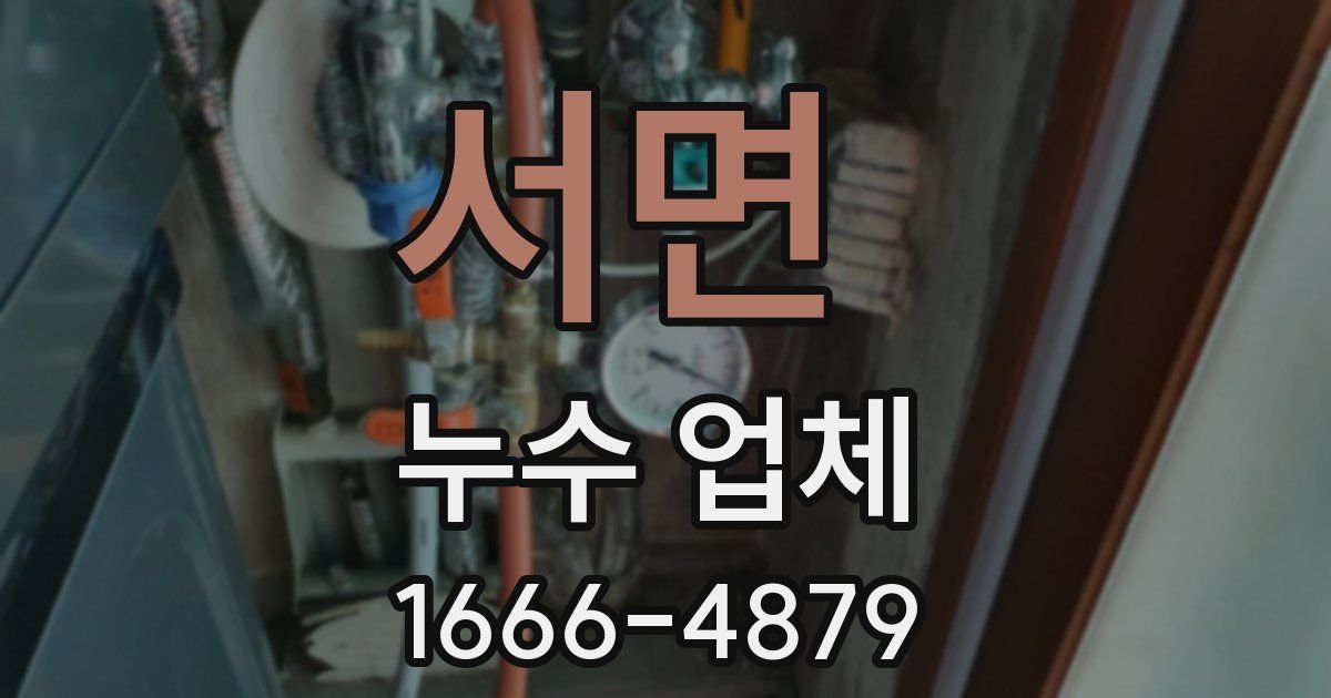 서면 누수 업체