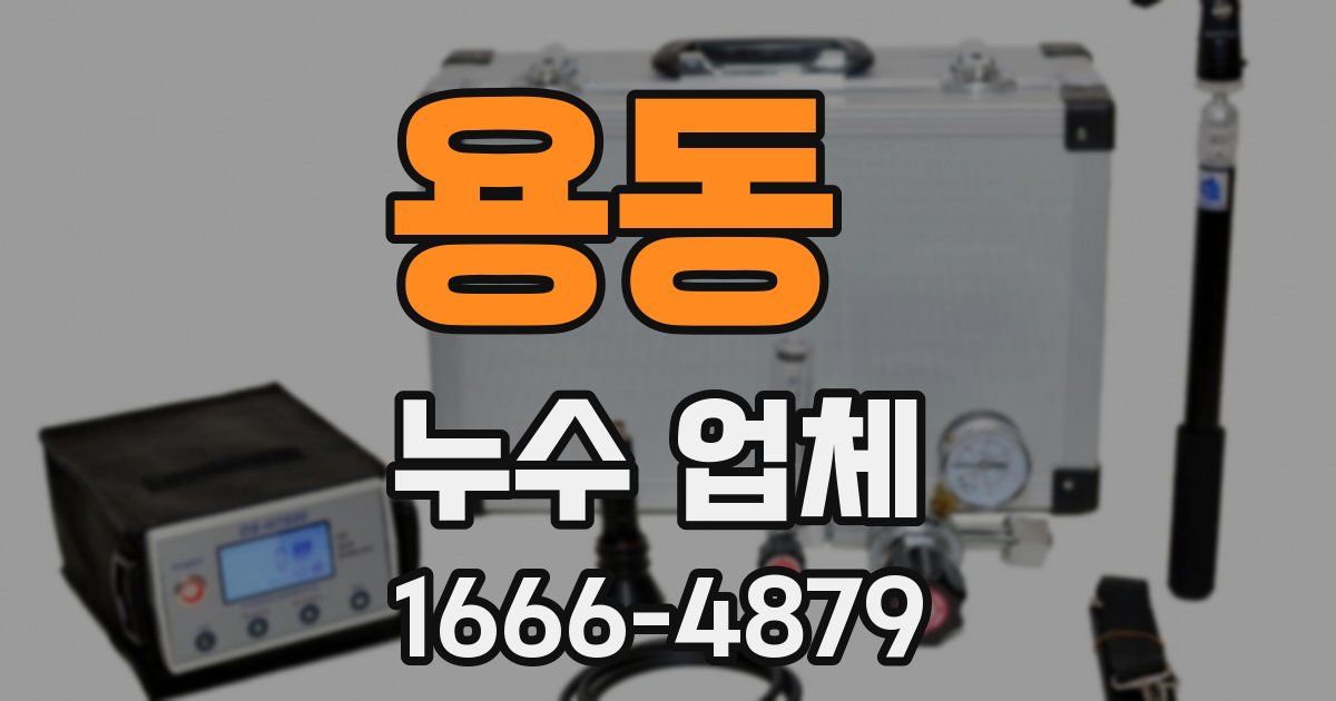 용동 누수 업체
