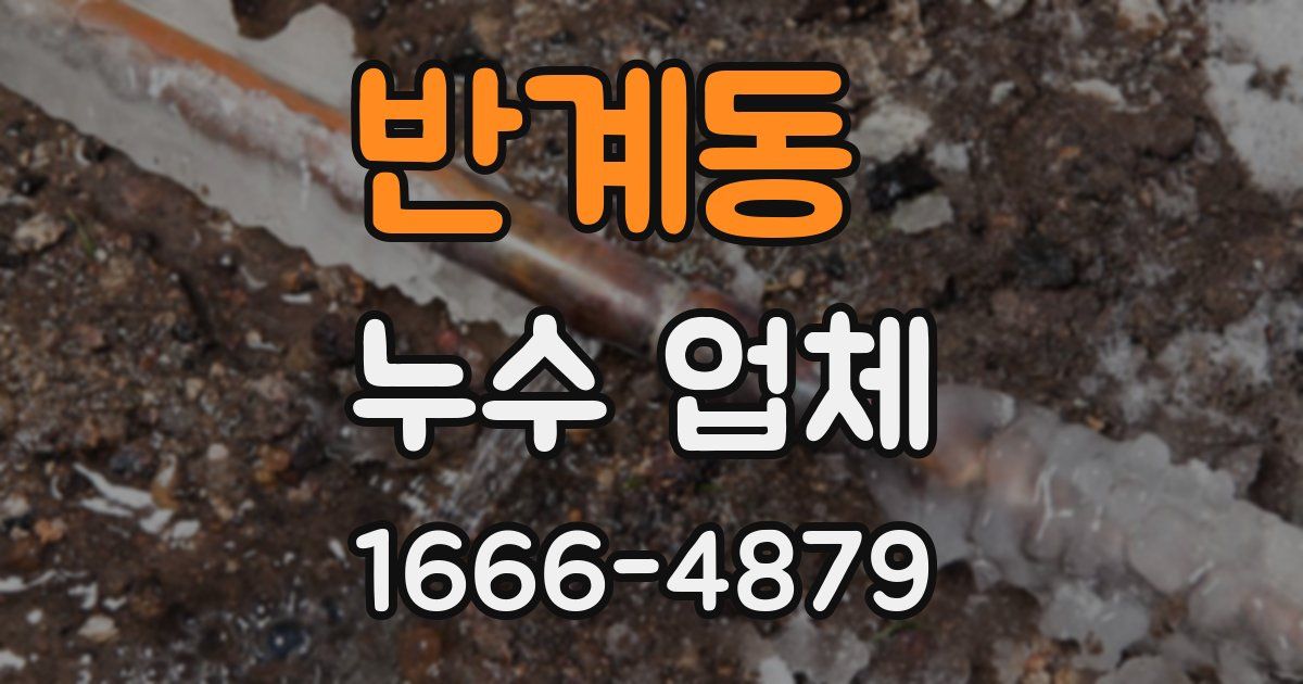 반계동 누수 업체