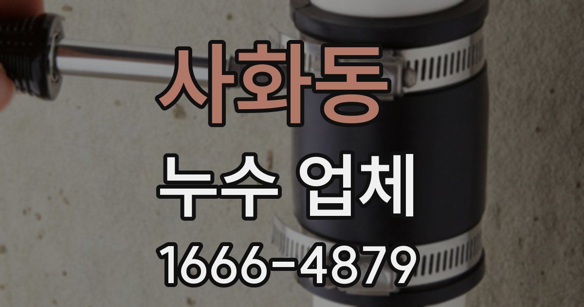 사화동 누수 업체