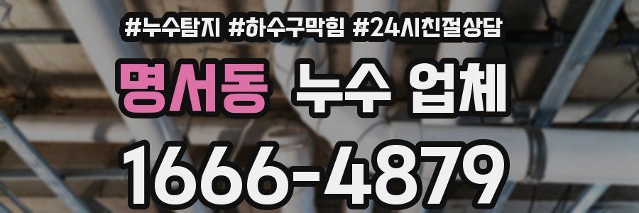 명서동 누수 업체