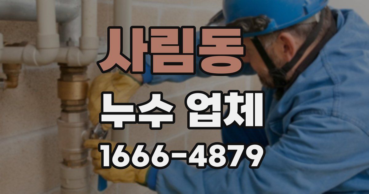 사림동 누수 업체
