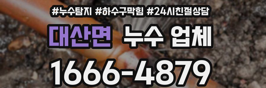 대산면 누수 업체