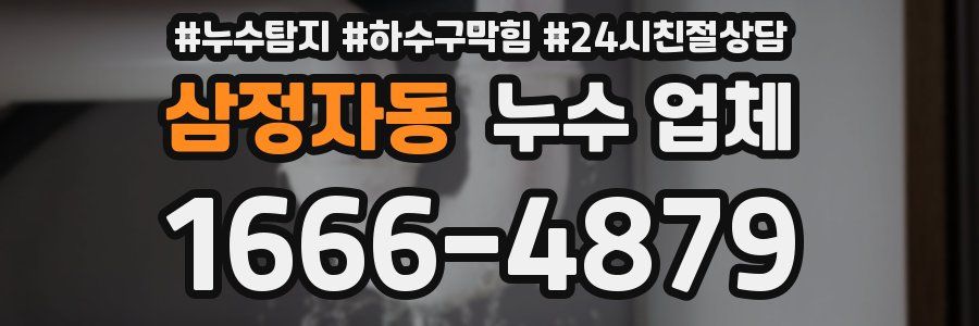 삼정자동 누수 업체