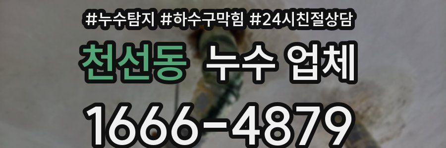 천선동 누수 업체