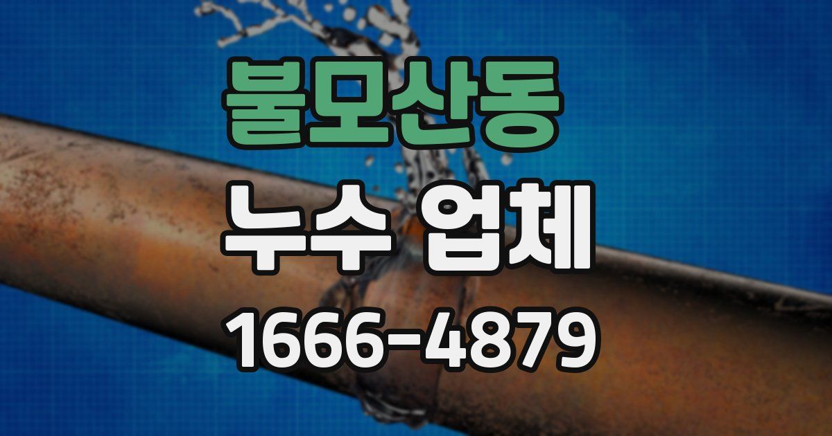 불모산동 누수 업체
