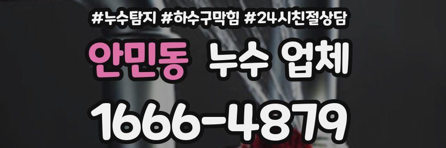 안민동 누수 업체