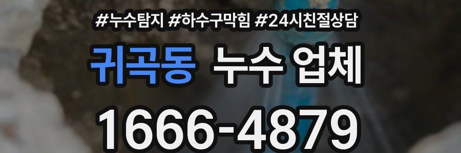 귀곡동 누수 업체