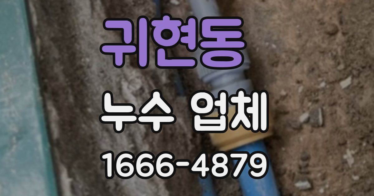 귀현동 누수 업체
