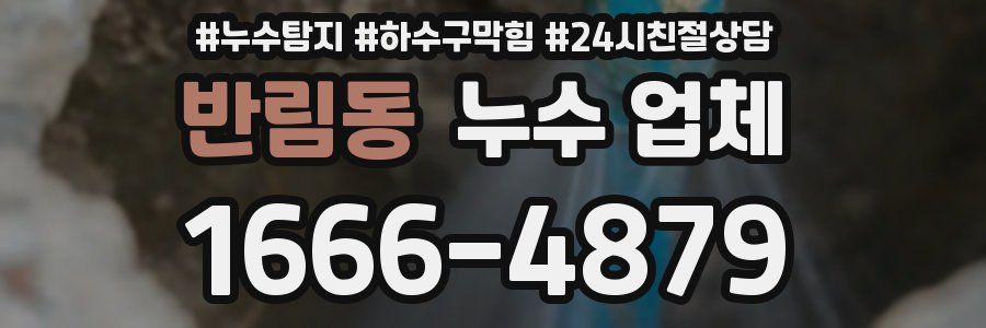 반림동 누수 업체