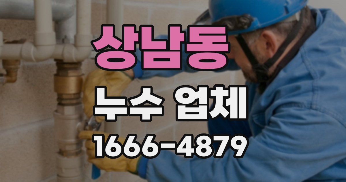 상남동 누수 업체