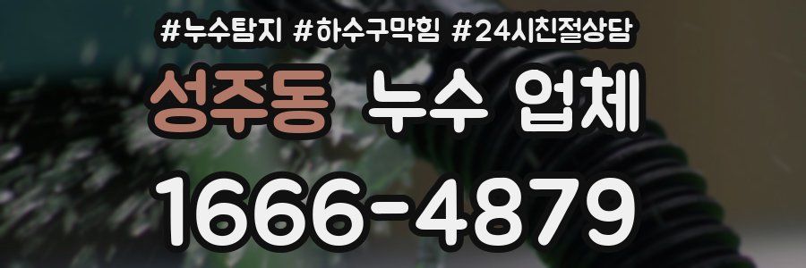 성주동 누수 업체