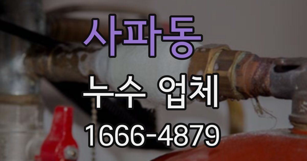 사파동 누수 업체